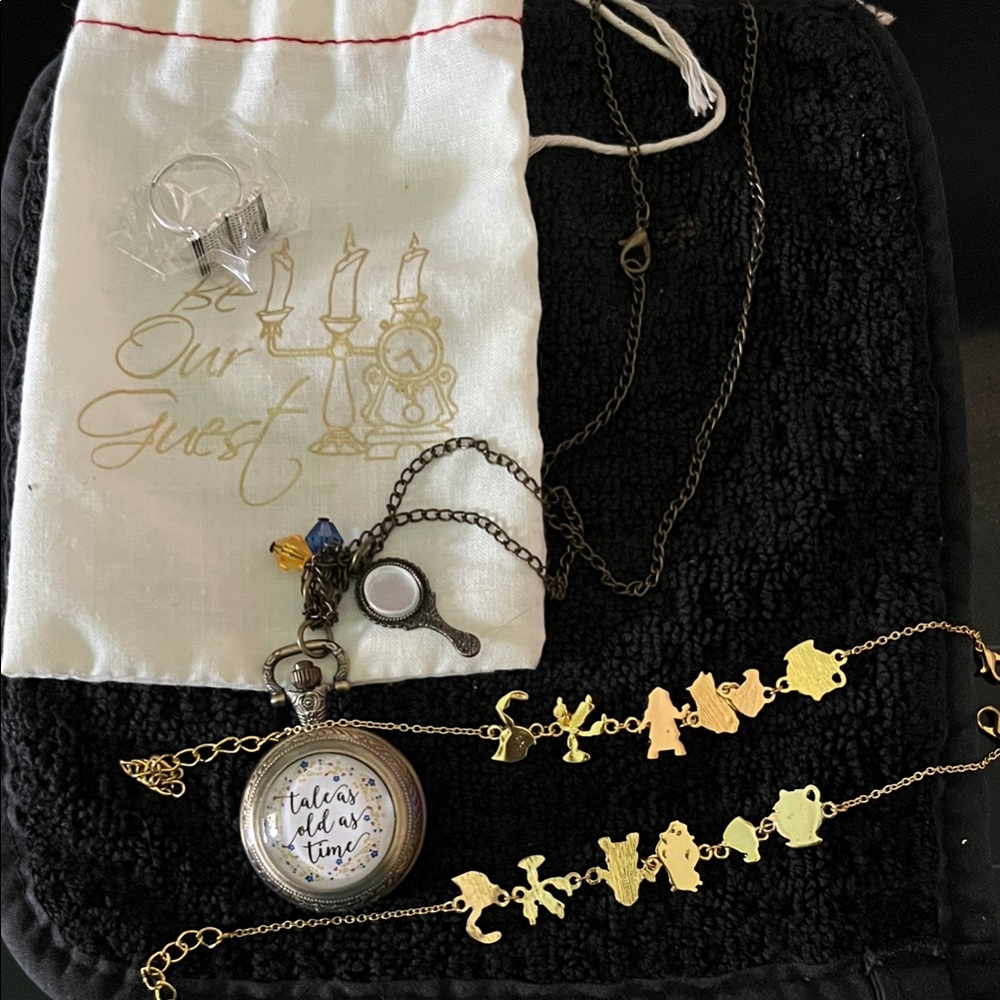 Fandom of the Month Beauty and the Beast Themed Jewelry Set